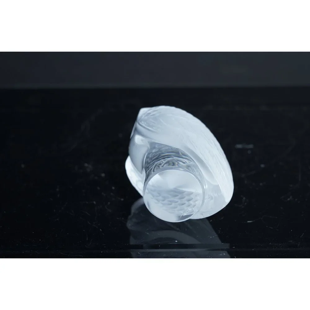 French Lalique Owl Paperweight